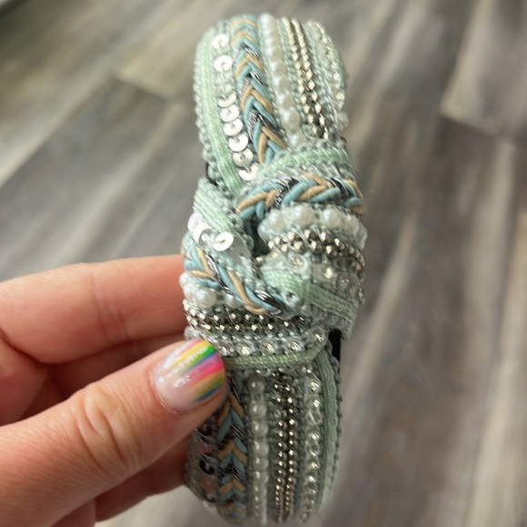 Embellished Headband with Silver Accents - Picture 6 of 6